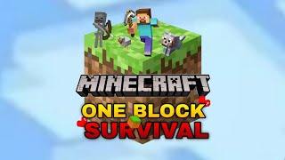 Minecraft One Block Survival Series Day 1 minecraft oneblock [upl. by Corley189]