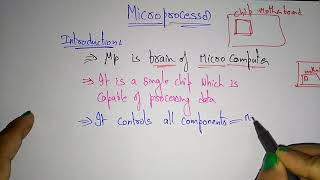 Microprocessor  Introduction  MPC  Lec1  Bhanu Priya [upl. by Lucille]