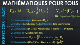 Suites Numériques  Exercice de Baccalauréat [upl. by Jaymie]