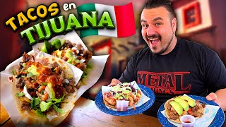 ESPAÑOLES probando LOS TACOS MAS RICOS de TIJUANA por primera vez🌮  La Ruta del Colorado [upl. by Uke658]