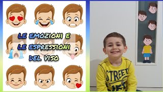 Le emozioni e le espressioni del viso😁😔😧😤 Lavoretto per bambini e quotFilastrocca delle emozioniquot [upl. by Setarcos]