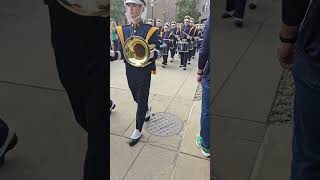 Notre Dame band marches to the stadium vs Stanford notredame [upl. by Tatiania]