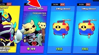 UPDATE GIFTS 2 MEGA BOXES 🔥OPENING LEGENDARY BRAWLER BRAWL STARS NEW UPDATE REWARDS  eps 77 [upl. by Remled]