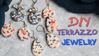 How to make Polymer Clay Terrazzo Jewelry [upl. by Eniger404]