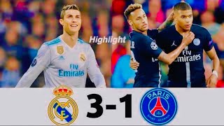 Real Madrid vs PSG  3 legends football match highlights [upl. by Airdnola]