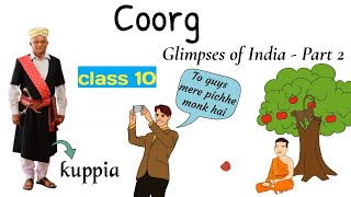 coorg class 10 in hindi  glimpses of india class 10 part 2 in hindi [upl. by Auqinot937]