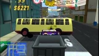 Plow King  Barney  Downtown The Simpsons Road Rage Gameplay Part 82 [upl. by Nelehyram]