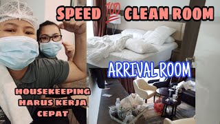 Room attendant housekeeping speed 💯 arrival room [upl. by Violeta]