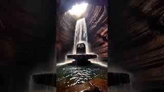 Shiva Linga Abhishekam Sacred Waterfall Ritual Inside a Cave shivalinga lordshiva [upl. by Oirram]