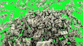 money green screen effect  money falling green screen background [upl. by Hcab]