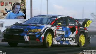 xQc REACTS to Gymkhana 2020 Travis Pastrana Takeover Ultimate Hometown Shred in an 862hp SubaruSTI [upl. by Eirrotal]