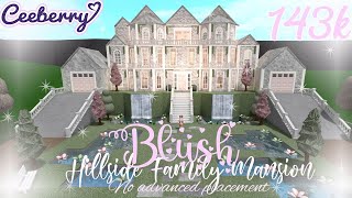 Bloxburg Blush Hillside Family Mansion 143k  no advanced placement [upl. by Ayn812]