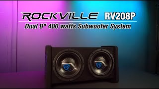 All About Your Rockville RV208P Dual 8quot 800w Car Audio Subwoofers in Vented Sub Enclosure Box [upl. by Bartholomeo966]