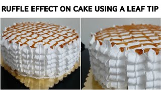 THIS IS HOW YOU CAN PIPE RUFFLES USING A LEAF TIP  CAKE DECORATION  shorts [upl. by Zischke]