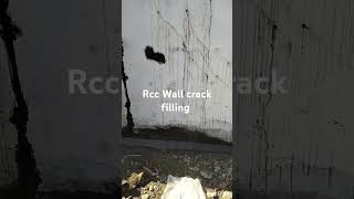 RCC wall crack filling work Fosroc conbextra EP10M Second stap crack filling [upl. by Shirl]