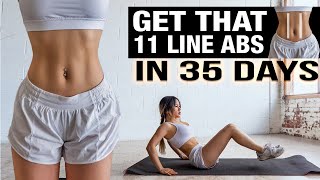 Abs Workout 🔥Get that 11 Line Abs in 35 days [upl. by Rezeile]