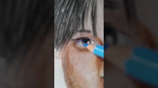 It tooks my 8 hours Wednesday addams 💃💃😱👻 drawing with colour pencil pls sub 😊short [upl. by Garrot]