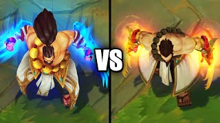 Spirit Guard Udyr NEW VS OLD Skin Comparison Rework 2022 League of Legends [upl. by Nydia]