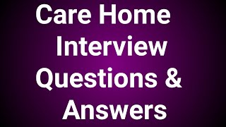 🇬🇧UK care home job interview questions and answerscare assistant interviewSenior care interviewUk [upl. by Fawn472]