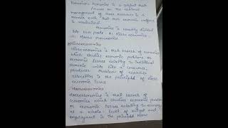 economics microeconomics macroeconomics notes [upl. by Adnerb]