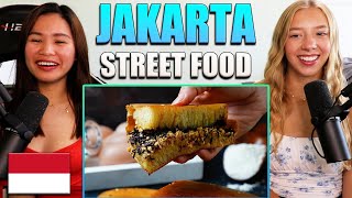 American Girls React to Jakarta Street Food Tour INDONESIAN Street Food 🇮🇩 [upl. by Gardie350]