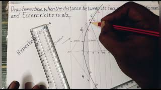 How To Draw Tangent And Normal In Engineering Drawing  For Hyper bola  In Telugu [upl. by Vezza146]