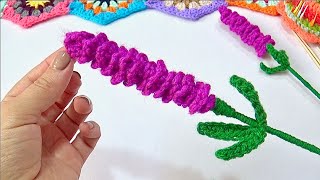 Flor Lavanda Tejida a crochet paso a paso [upl. by Rafa290]