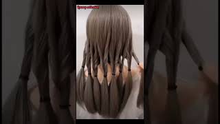 Easy simple hairstyles hairstyle girlish elegant hair gorgeus YouTube shorts [upl. by Lebana]