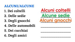 Italian how to use indefinite adjectives  Alcunie qualche un po di  Learn italian free lessons [upl. by Grounds]