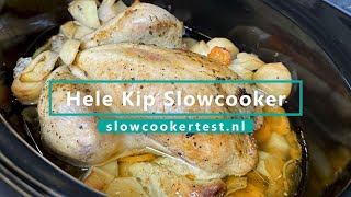 Hele kip uit de Slowcooker  Kip Slowcooker Recept [upl. by Ahsineb888]