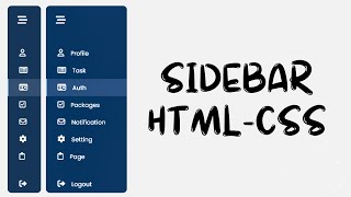 Responsive Sidebar Using HTML CSS  Sidebar HTML CSS  Sidebar Menu HTML CSS [upl. by Mariejeanne498]