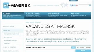 Applying for a job on the Maersk Careers Portal [upl. by Artemisa454]