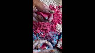 Red white and blue chalk crushing ASMR [upl. by Sanger997]