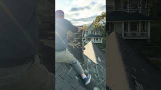 Demolition chimney head roof high roof risk work done [upl. by Cristen]