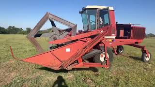 Hesston 6450 Self Propelled Swather  Lot 20768 [upl. by Roos816]