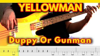 Yellowman  Duppy Or Gunman 1982  BASS Cover  TABS [upl. by Alyakim649]