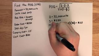 Production Planning EPQ Example [upl. by Enitsej878]