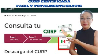 Cómo obtener tu nueva CURP certificada y verificada en línea [upl. by Moran]