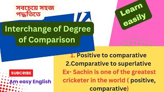 Interchange of Degree of comparison। Positive to comparative Superlative to positive Comp to pos [upl. by Kwabena]