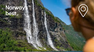 Fjord Cruise Geiranger  Magical Waterfalls in Norways Fjords [upl. by Ritz]