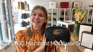 Gucci GG Marmont Matalasse Small Crossbody Bag Review [upl. by Farmann293]