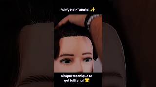 Fulffy hair tutorial 🔥 hairstyle shorts haircare haircut glowup [upl. by Mulac]