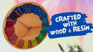 Handcrafted Epoxy Resin and Wood Wall Clock  Timeless Artistry [upl. by Sigismund]