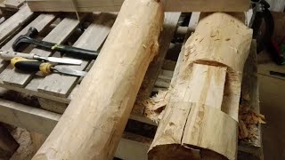 Making Log Tenons amp Mortises and Learning the Log Scriber – Januray 14  28 2021 Update [upl. by Rosaleen]