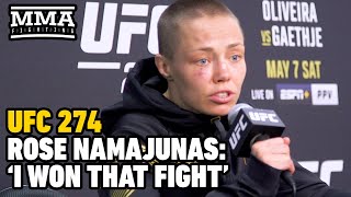 Rose Namajunas Baffled by UFC 274 Judges I Won That Fight [upl. by Nerua297]