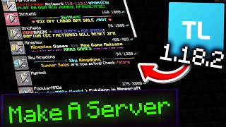 How To Make A Minecraft Server TLauncher For Multiplayer 1182  2022 [upl. by Liebowitz]