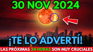 ¡Precaución🛑¡Antes de que lo borren MIRA ESTO✨30 de noviembre de 2024🌒LA LUNA NUEVA cambiará TODO🌌 [upl. by Yenduhc]