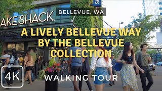 Busy Walk Along Bellevue Way and the Bellevue Collection in 2024 in 4K  Bellevue WA [upl. by Henrie]