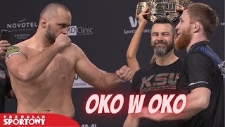 KSW 66 OSTRE SPOTKANIE TWARZĄ W TWARZ TOMASZA NARKUNA Z RYWALEM [upl. by Dnomyar]