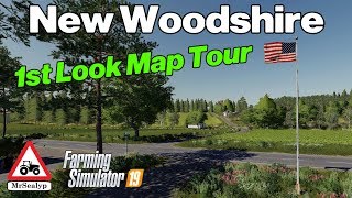 NEW WOODSHIRE 1st Look Map Tour Farming Simulator 19 PS4 New Mod Map RedkeinstusRitchiF [upl. by Paynter]